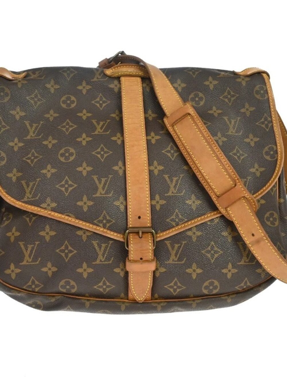 LOUIS VUITTON SAUMUR 35 SHOULDER BAG MONOGRAM M42254 AR0991 BQ0203